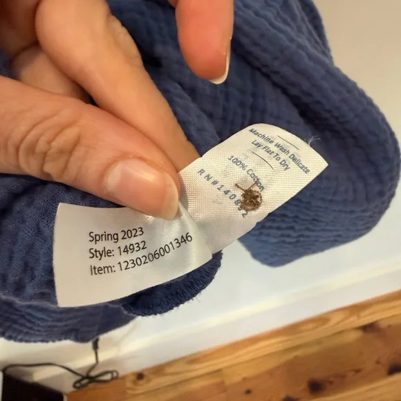 Marine Layer Willow Double Cloth Midi Dress in Periwinkle, M - Picture 12 of 13